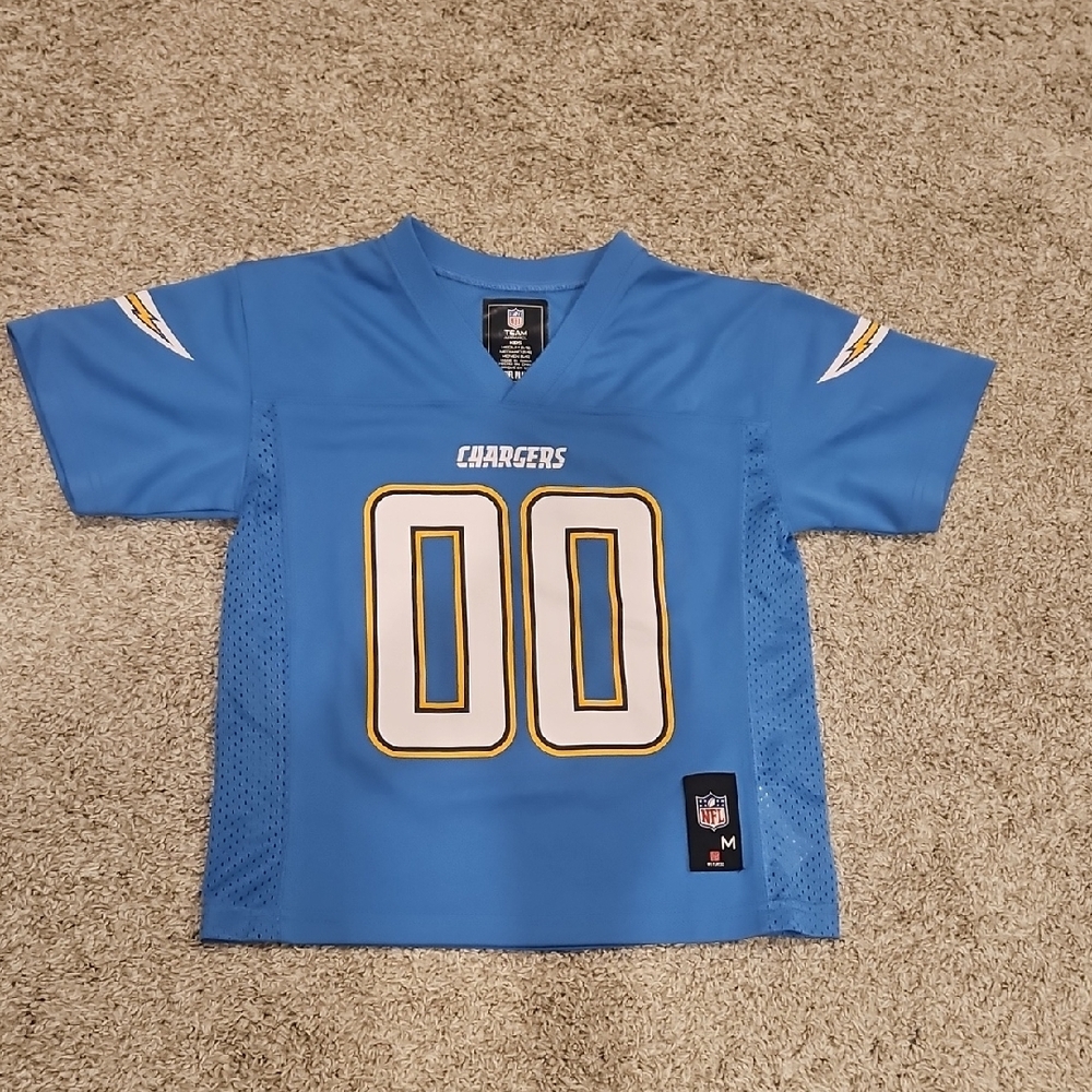 NFL Blue Chargers Jersey with Lightning Bolt Design